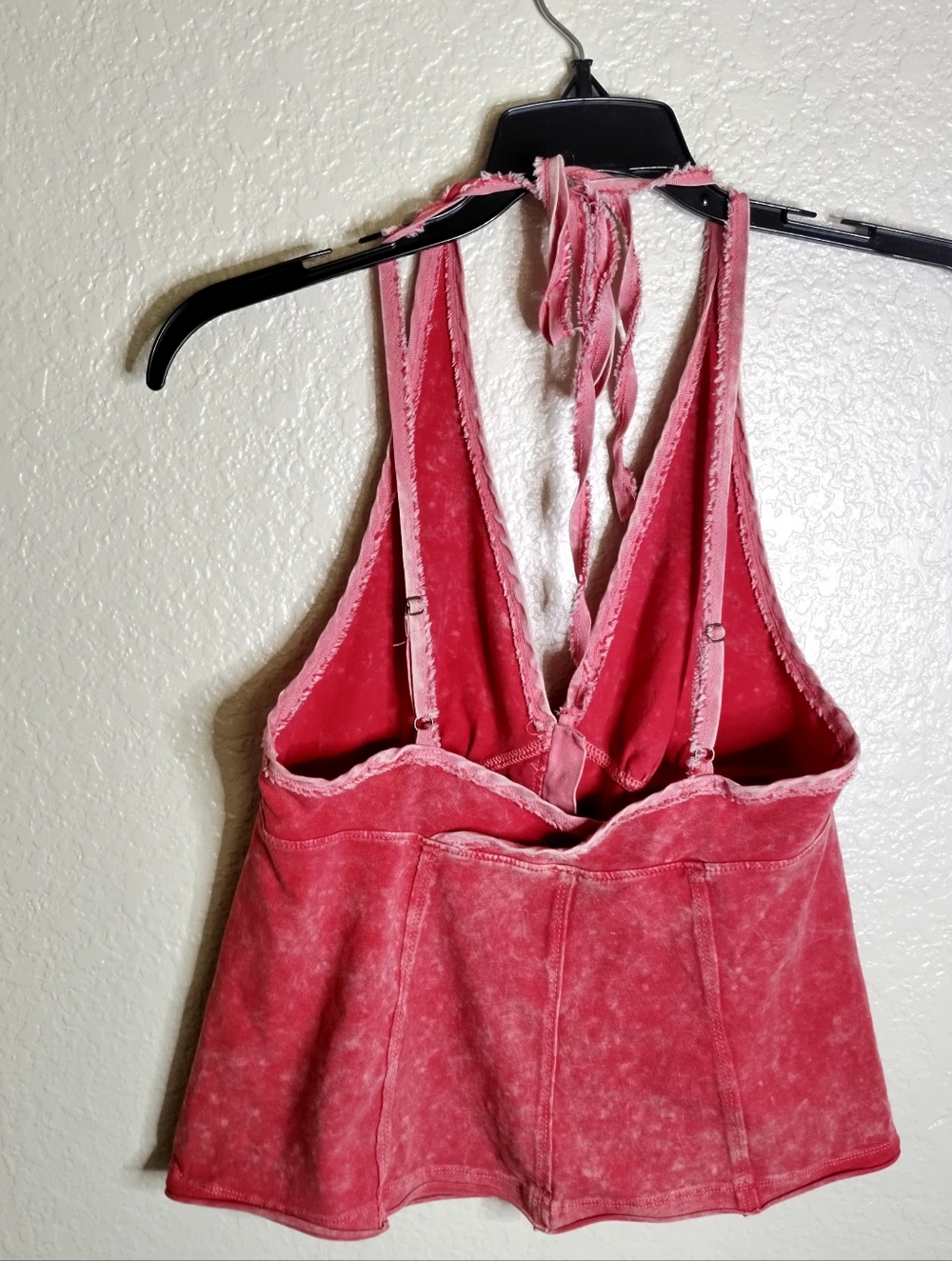 Free People Y2K We The Free Solid Mylo Tank Top Wine Pink Button Front Sz Xxs - Picture 5 of 9